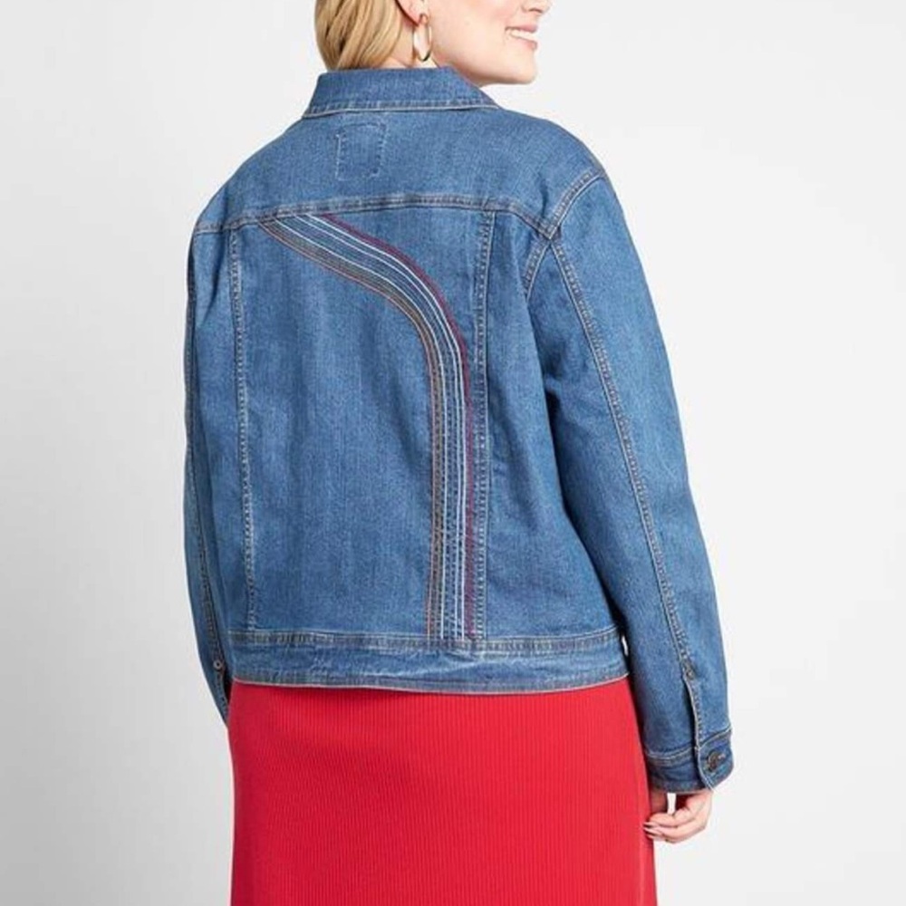 ModCloth “Rainbow With Me” Vintage Inspired Jean Jacket